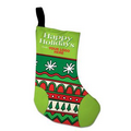 Holiday Pattern Print 100% Recycled PET Stocking